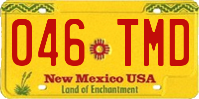 NM license plate 046TMD