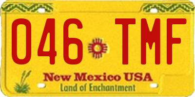NM license plate 046TMF