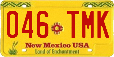 NM license plate 046TMK