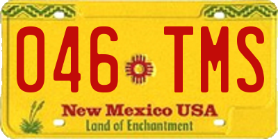 NM license plate 046TMS