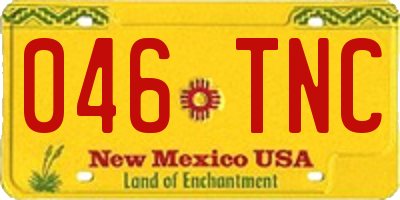 NM license plate 046TNC