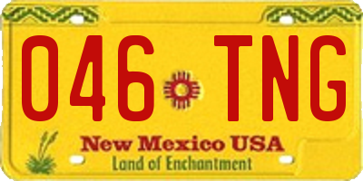 NM license plate 046TNG