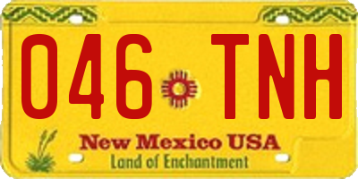 NM license plate 046TNH