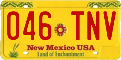 NM license plate 046TNV
