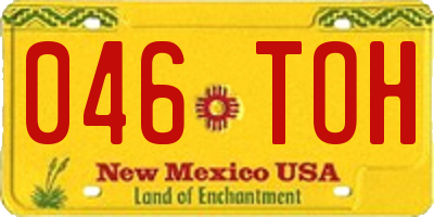 NM license plate 046TOH