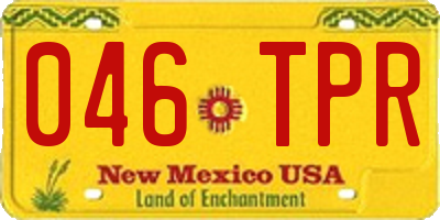 NM license plate 046TPR