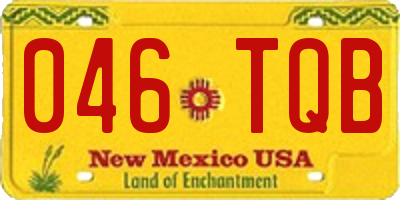 NM license plate 046TQB