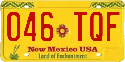 NM license plate 046TQF