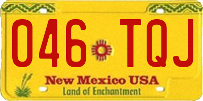 NM license plate 046TQJ