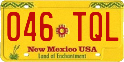 NM license plate 046TQL