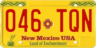 NM license plate 046TQN