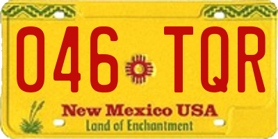 NM license plate 046TQR