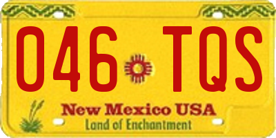 NM license plate 046TQS