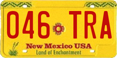 NM license plate 046TRA