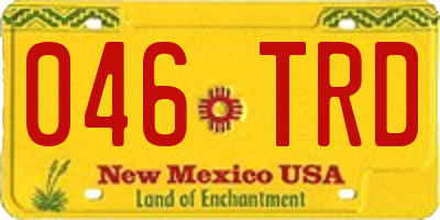 NM license plate 046TRD