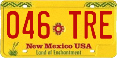 NM license plate 046TRE