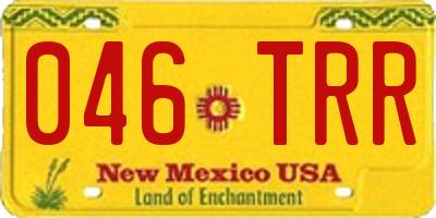 NM license plate 046TRR
