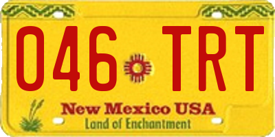 NM license plate 046TRT