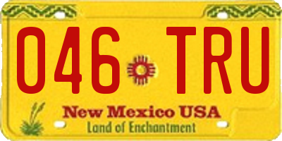 NM license plate 046TRU
