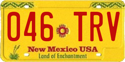 NM license plate 046TRV