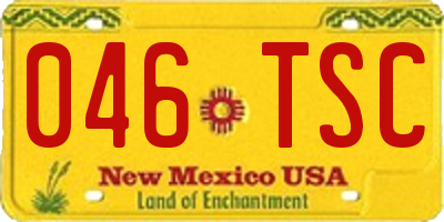 NM license plate 046TSC