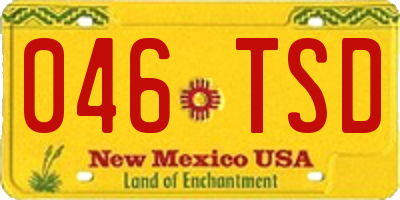 NM license plate 046TSD