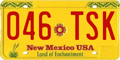 NM license plate 046TSK