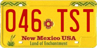 NM license plate 046TST