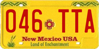 NM license plate 046TTA
