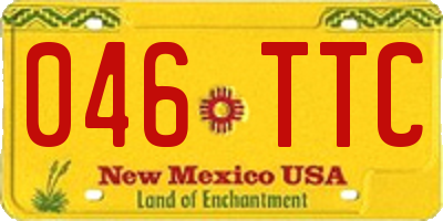 NM license plate 046TTC