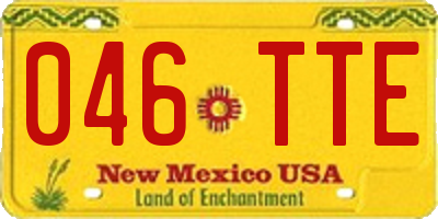NM license plate 046TTE