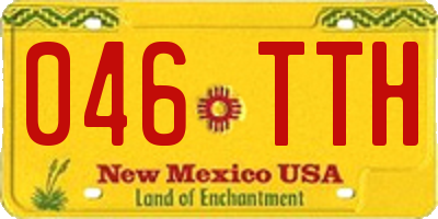 NM license plate 046TTH