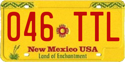 NM license plate 046TTL