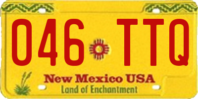 NM license plate 046TTQ