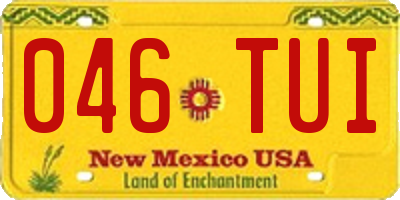 NM license plate 046TUI