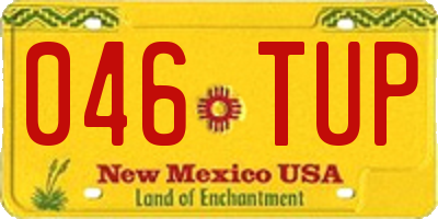 NM license plate 046TUP