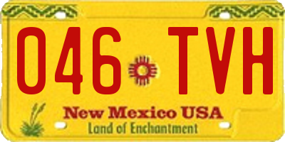 NM license plate 046TVH