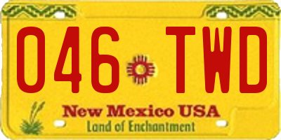 NM license plate 046TWD