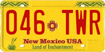 NM license plate 046TWR