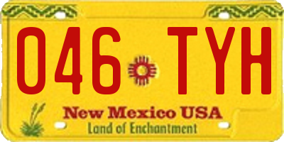 NM license plate 046TYH