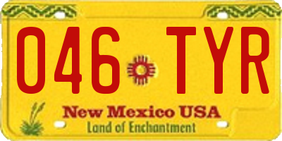 NM license plate 046TYR