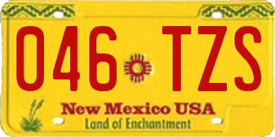NM license plate 046TZS