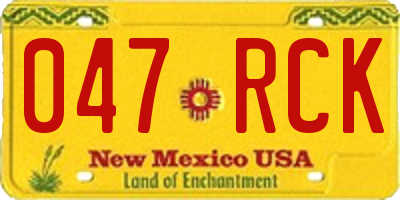 NM license plate 047RCK