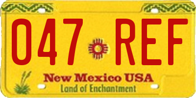 NM license plate 047REF