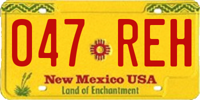 NM license plate 047REH