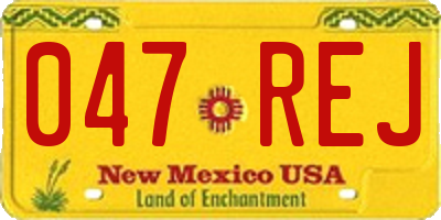 NM license plate 047REJ