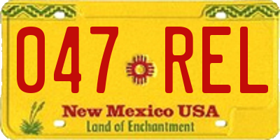 NM license plate 047REL