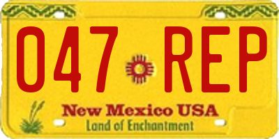 NM license plate 047REP