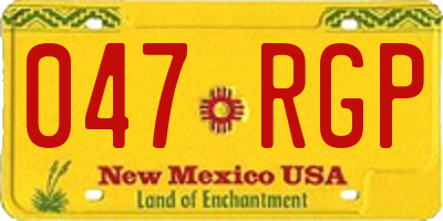 NM license plate 047RGP