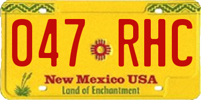 NM license plate 047RHC